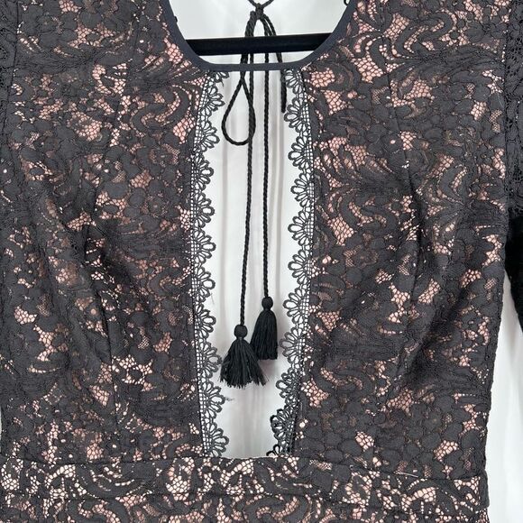 NWT The Jetset Diaries Zodiac Long Sleeve Lace Mini Dress Black Size Small - Picture 13 of 16
